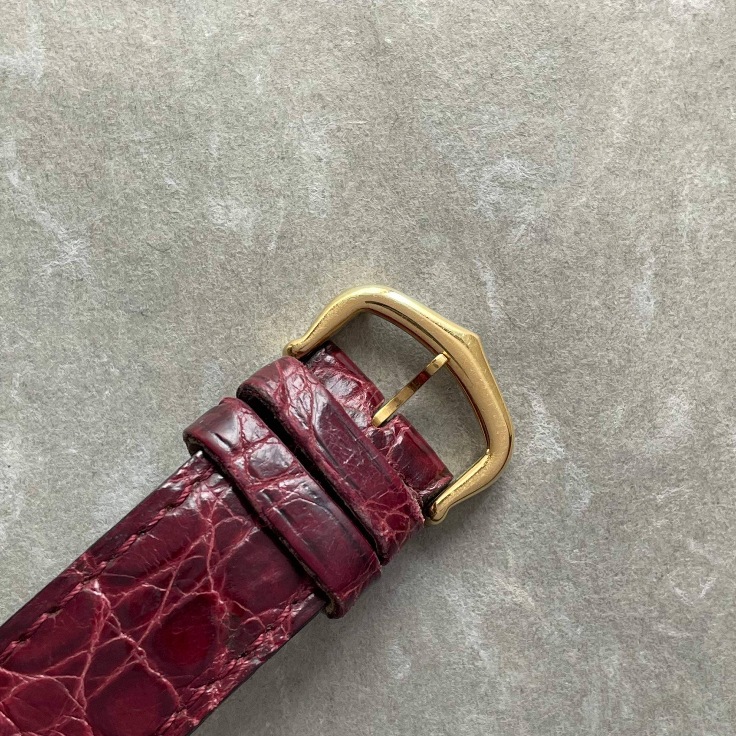 【Cartier】カルティエ<BR>マストタンク LM手巻きアイボリーローマ永久保証書付き