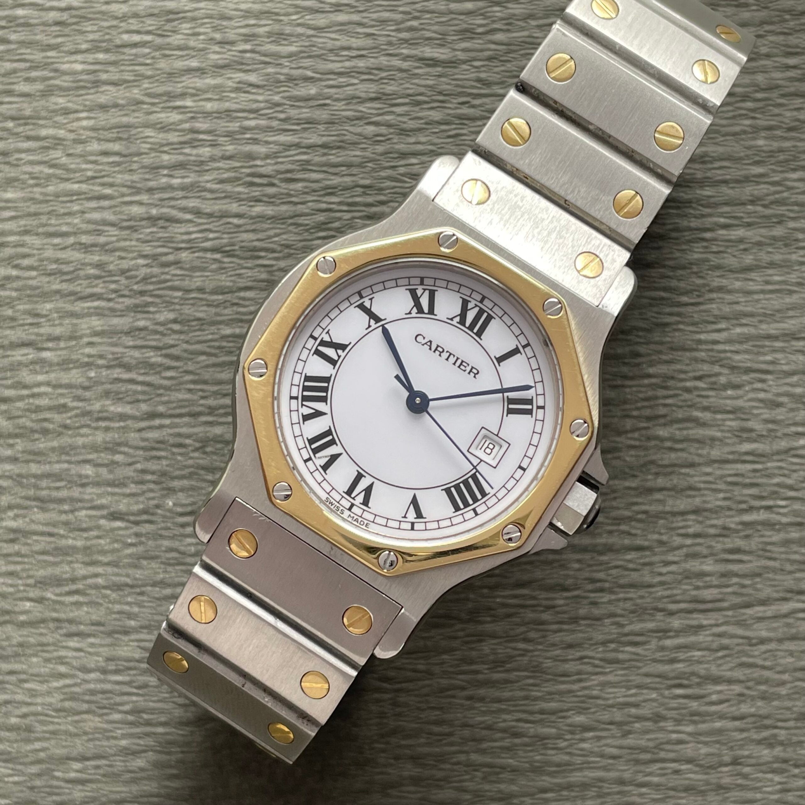 【Cartier】サントスオクタゴンLMコンビ自動巻き