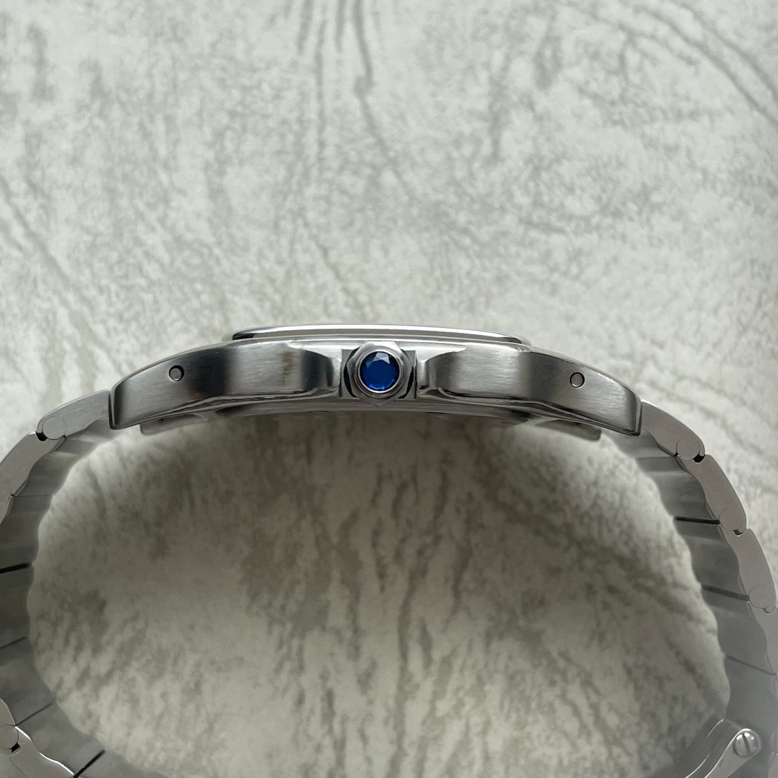 [Cartier] Santo Sugarbe LM Stainless steel QZ Blue Roma [Published number CS-2]