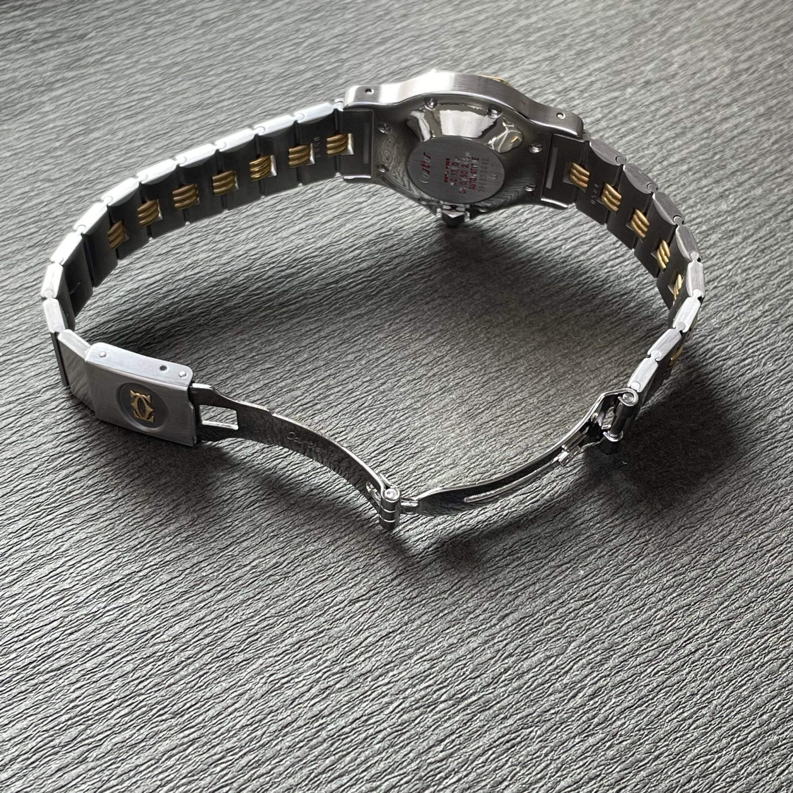 [CARTIER] Santos OKtagon LM Combination GREY Godron Bracelet