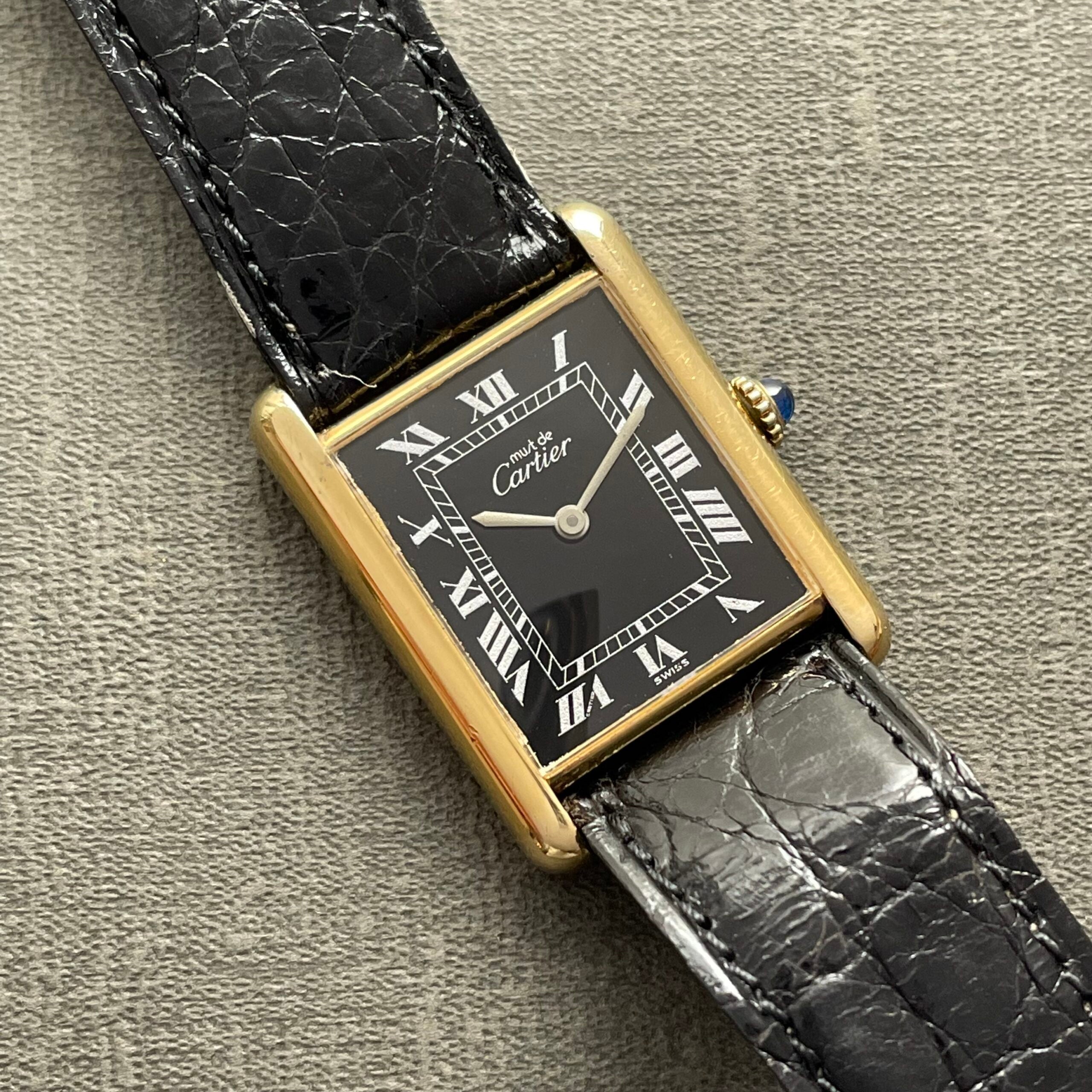 [CARTIER] Mast tank LM with hand -rolled black roma accessories
