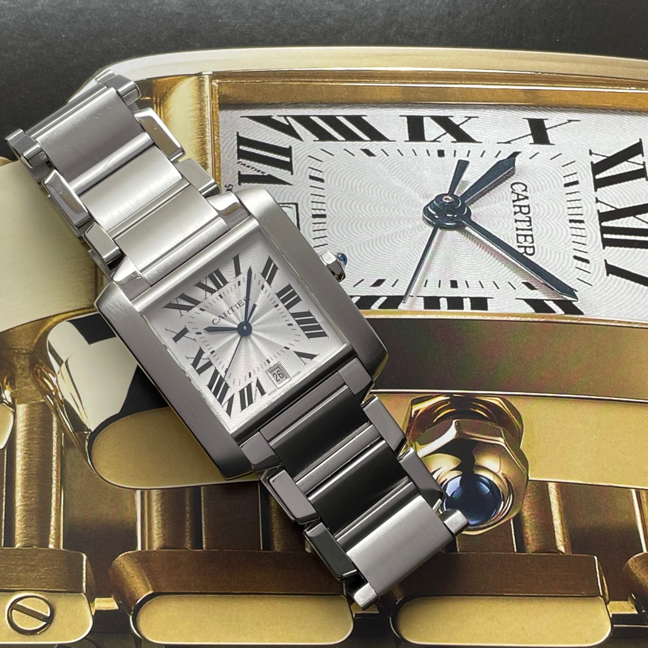 [Cartier] Tank Francaese LM Stainless steel_