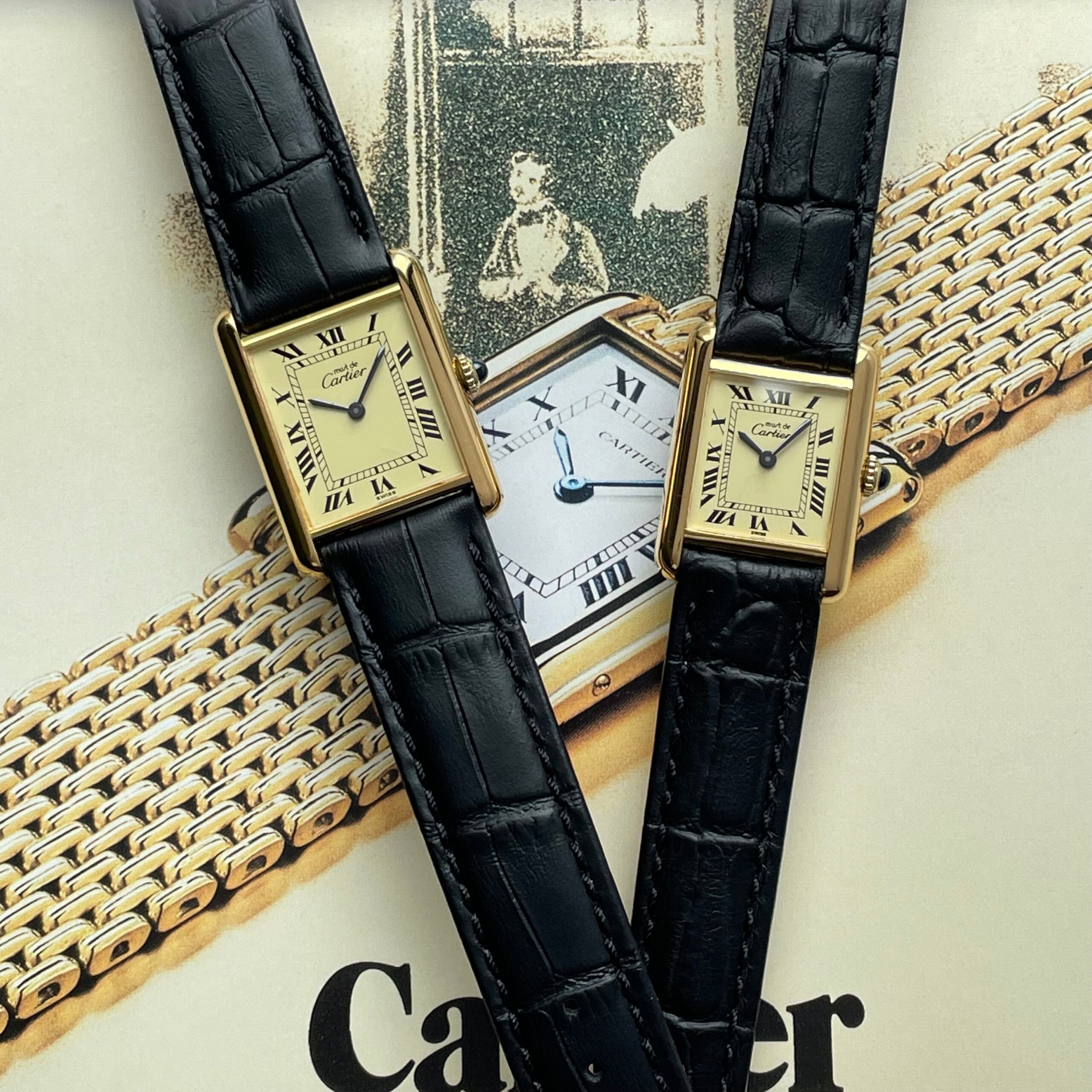 【Cartier】マストタンクLM手巻きアイボリーローマ
